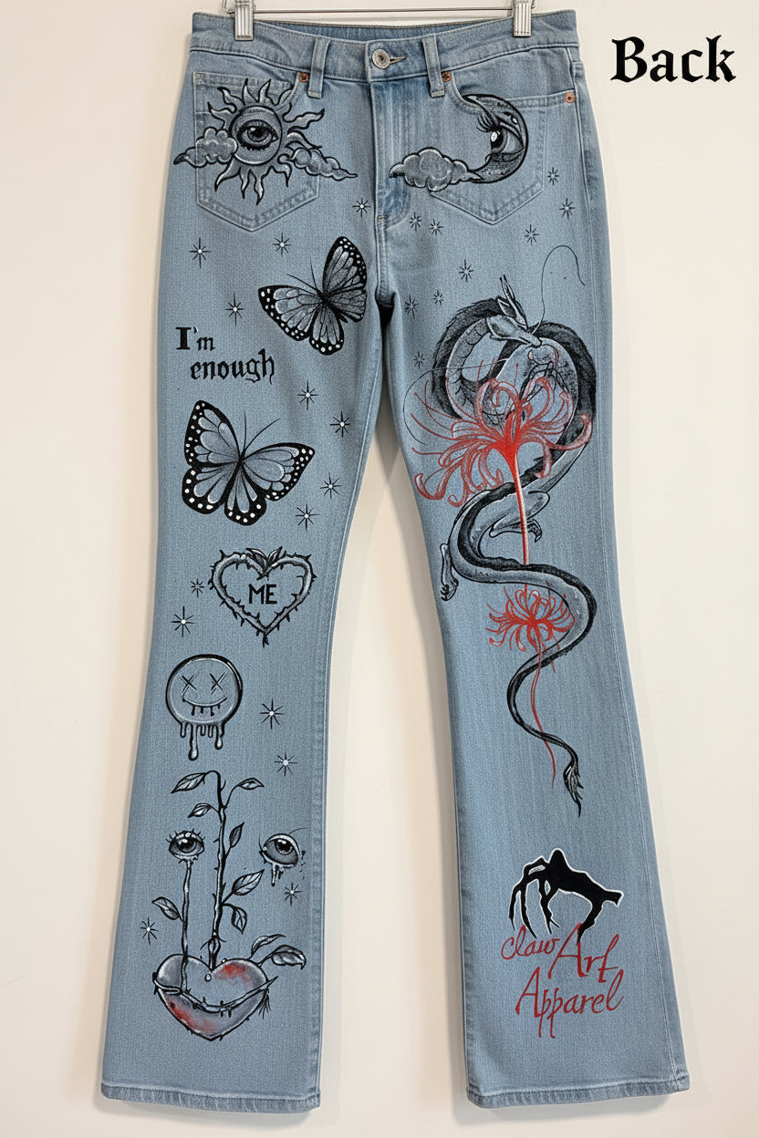 Minimal Hand Painted Jeans